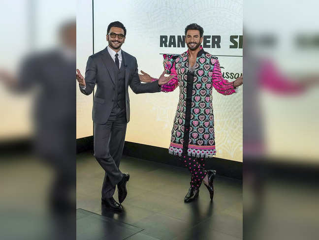 **EDS: TO GO WITH STORY** London: Actor Ranveer Singh poses for photos with his ...