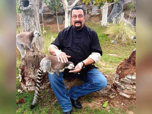 'Hard To Kill' actor Steven Seagal enjoys zoo-day with ligar, wildlife