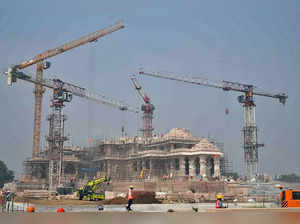 Ayodhya, Oct 16 (ANI): Construction work of Shri Ram Janmabhoomi Temple is under...