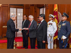 Indian envoy Santosh Jha presents credentials to Sri Lankan President