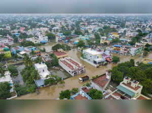 Thoothukudi: An aeriel view of the flood-fit Thoothukudi, Tamil Nadu. (PTI Photo...