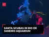 Merry Christmas: Santa scubas in Rio De Janeiro Aquarium, watch!