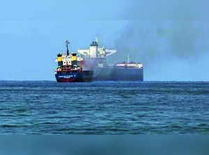 Fire on Ship Carrying Oil From Saudi; Drone Attack Suspected