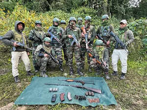 Manipur: Ammunition, war-like stores recovered during joint search operation in Noney district
