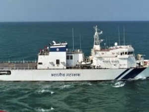 Merchant ship, which came under 'drone' attack, being escorted back to Indian shores by ICGS Vikram