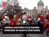 Serbia: Motorcycle riders dressed in Santa costumes bring joy to children in Belgrade, watch!