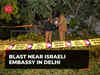Blast near Israel embassy in Delhi, staff unharmed; Police finds letter addressed to Israeli Envoy