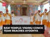 Vishnu Conch team reaches Ayodhya, blows conch ahead of consecration ceremony of Ram Temple