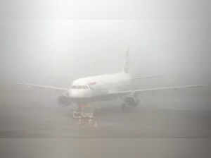 30 flights delayed, 8 diverted due to dense fog at Delhi airport (Lead)