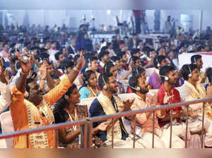 **EDS: IMAGE VIA PMO** Varanasi: People attend the inauguration of the Kashi Tam...