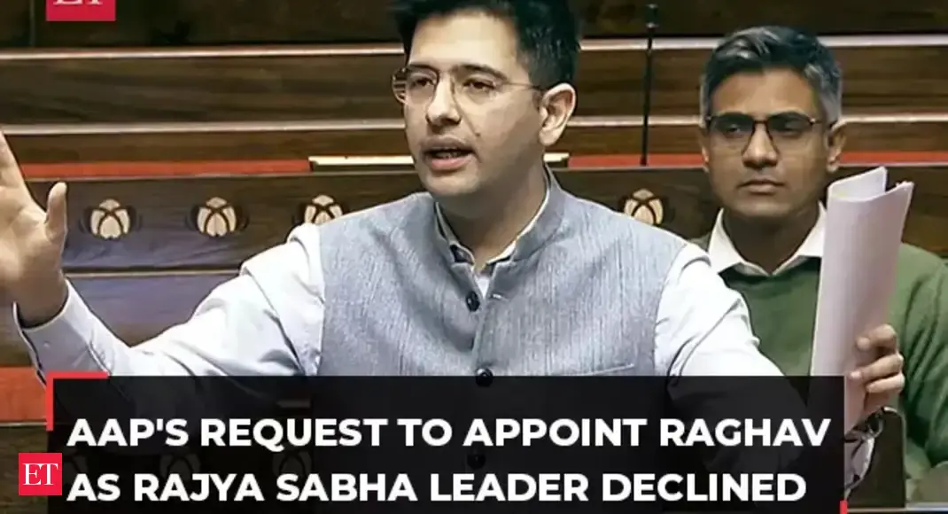 RS chairman: Rajya Sabha Chairman rejects AAP's proposal for Raghav Chadha's interim leader in House - The Economic Times Video | ET Now