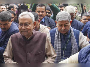 New Delhi: Bihar Chief Minister Nitish Kumar and JD(U) National President Lalan ...