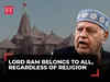 'Bhagwan Ram Sirf Hinduon Ke Ram Nahi Hain...': Farooq Abdullah on Ayodhya temple inauguration