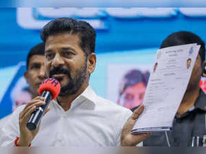 Hyderabad: Telangana Chief Minister A. Revanth Reddy speks after launching 'Praj...