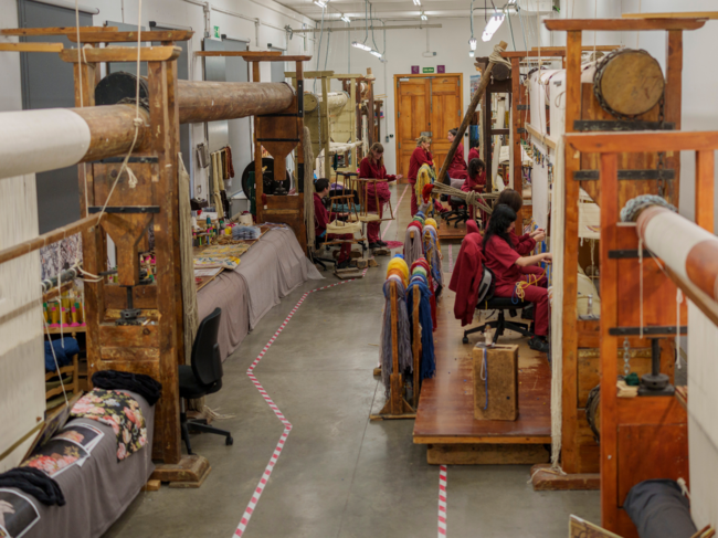 ​Craftswomen work at the Royal Tapestry Factory in Madrid, Spain​.
