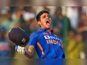 **EDS, YEARENDERS 2023: SPORTS** Hyderabad: India's Shubman Gill celebrates his ...