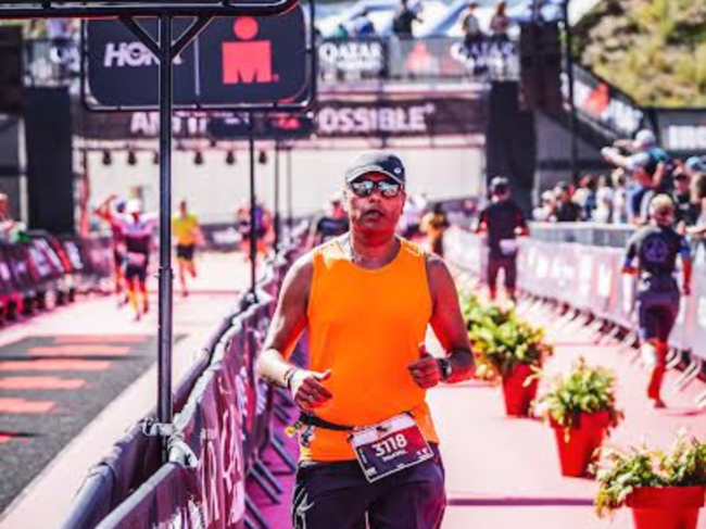 ​Dhaval Ajmera, director of Ajmera Realty & Infra India Ltd, recently completed the challenging IRONMAN 70.3 in Barcelona.​