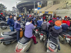 Punjab Heavy rush at a petrol pump