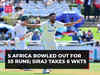 South Africa vs India 2nd Test: Proteas bundled out for 55 runs; Mohd Siraj sizzles with six wickets