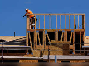 FILE PHOTO: New contemporary attached residential homes are shown under construction in California