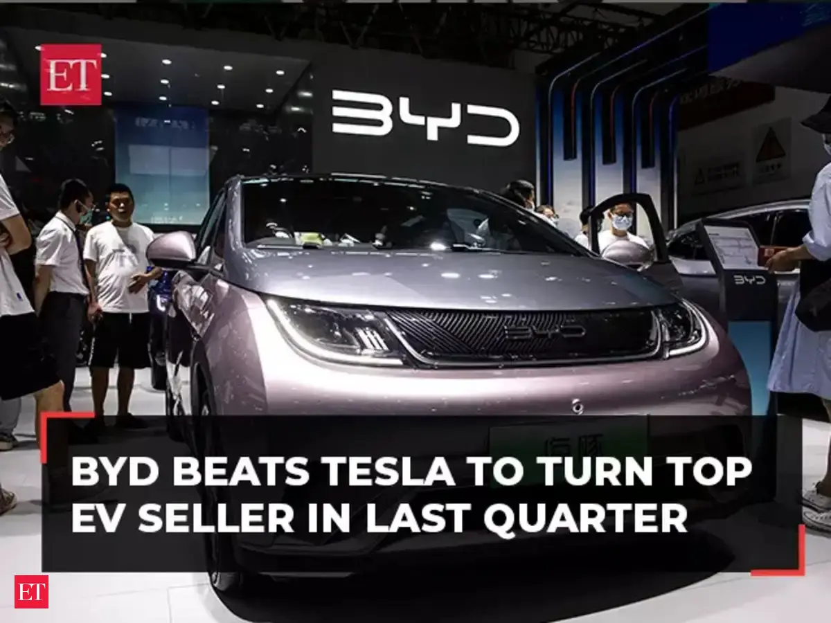 BYD beats Tesla to turn top EV seller in last quarter