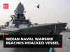 Indian naval warship INS Chennai reaches hijacked vessel near Somalia, issues warning to pirates
