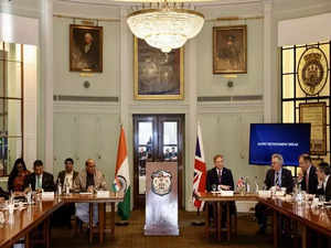 Defence Minister Rajnath Singh, British counterpart Grant Shapps attend India-UK Defence Industry CEOs Roundtable