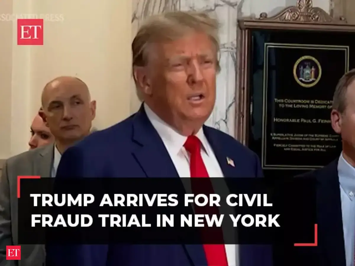 Donald Trump arrives for closing arguments in New York civil fraud ...