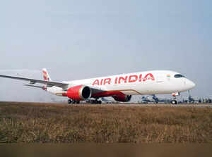 New Delhi, Dec 23 (ANI): Air India's first Airbus A350-900 (VT-JRA) touches down...