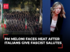 Italy PM Giorgia Meloni under pressure to condemn Italians giving fascist salutes at far-right event