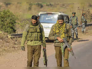 Poonch: Security personnel during a cordon and search operation in the Mendhar a...