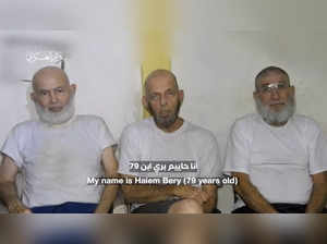 Hamas releases video of three elderly Israeli hostages