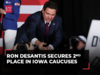Ron DeSantis after securing second place with 21.2% votes: 'We have our ticket punched out of Iowa'