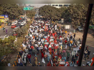 Noida: Farmers protest against BJP leader and Gautam Buddh Nagar MP Mahesh Sharm...