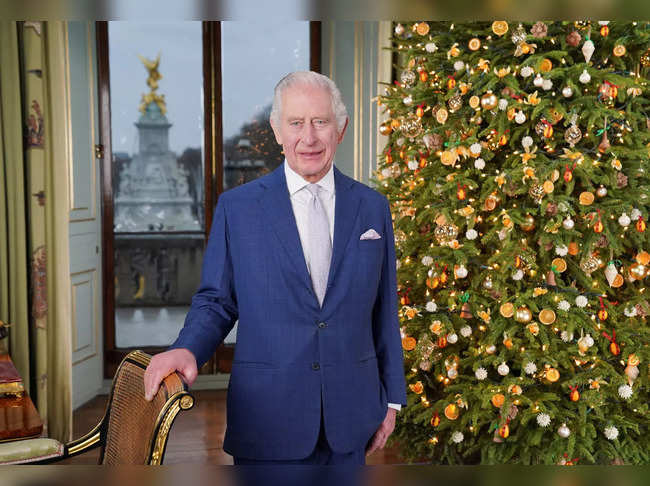 Britain's King Charles delivers Christmas speech at Buckingham Palace, in London