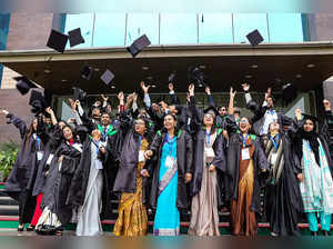 Jammu: Students during the 8th convocation of Sher-e-Kashmir University of Agric...