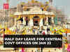 Ram Mandir Inauguration: Central government offices to be closed for half day on January 22