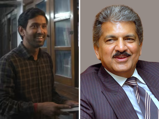 Vikrant Massey (Left) and Anand Mahindra