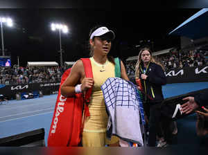 Britain's Emma Raducanu leaves after losing to China's Wang Yafan in their women's singles match on day five of the Australian Open tennis tournament in Melbourne on January 18, 2024.