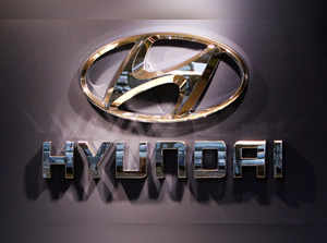 FILE PHOTO: A Hyundai logo is pictured at the showroom in Budapest