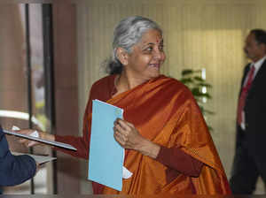 New Delhi: Finance Minister Nirmala Sitharaman before the BJP Parliamentary Part...