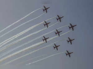 Mumbai: Aircrafts of the Indian Air Force (IAF) during rehearsal for the Mumbai ...