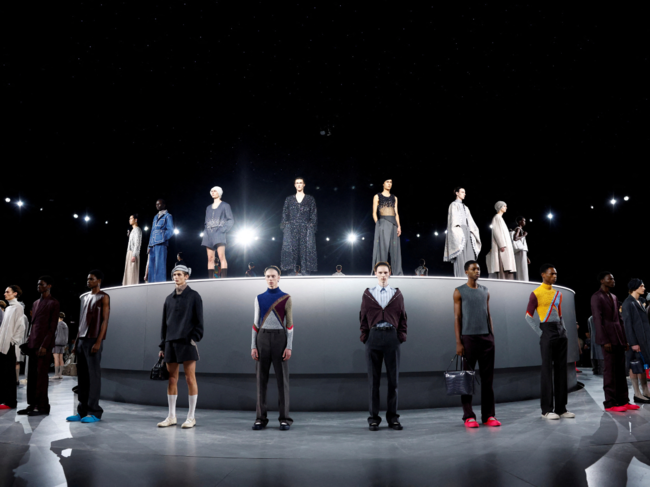 ​Models present creations by designer Kim Jones as part of his Menswear ready-to-wear Fall-Winter 2024/2025 collection show for fashion house Dior Homme during Men's Fashion Week in Paris, France​.