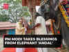 PM Modi takes blessings from elephant 'Andal', listens to Kamba Ramayanam at Sri Ranganathaswamy temple