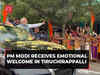 PM Modi receives emotional welcome during impromptu roadshow in Tamil Nadu’s Tiruchirappalli