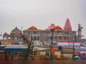 Ayodhya: Preparations underway at the Ram temple for the consecration ceremony, ...