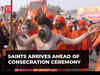 Ayodhya: Saints arrives ahead of consecration ceremony of Ram Mandir ‘pran pratishtha’