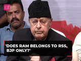 Farooq Abdullah’s jibe at Centre ahead of ‘Pran Pratishtha’, says 'Does Ram belongs to RSS, BJP only?'