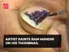 Ayodhya Ram Mandir Inauguration: Micro artist paints Ram Mandir on his thumbnail in Siliguri, watch!