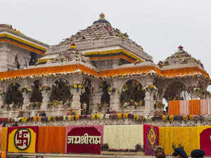 Ram Mandir decorated.